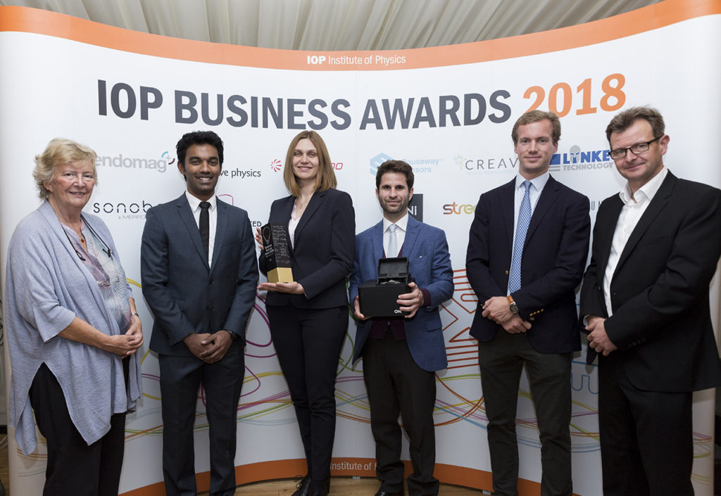 IOP Business Awards winner ONI photographed with IOP’s President and Council members