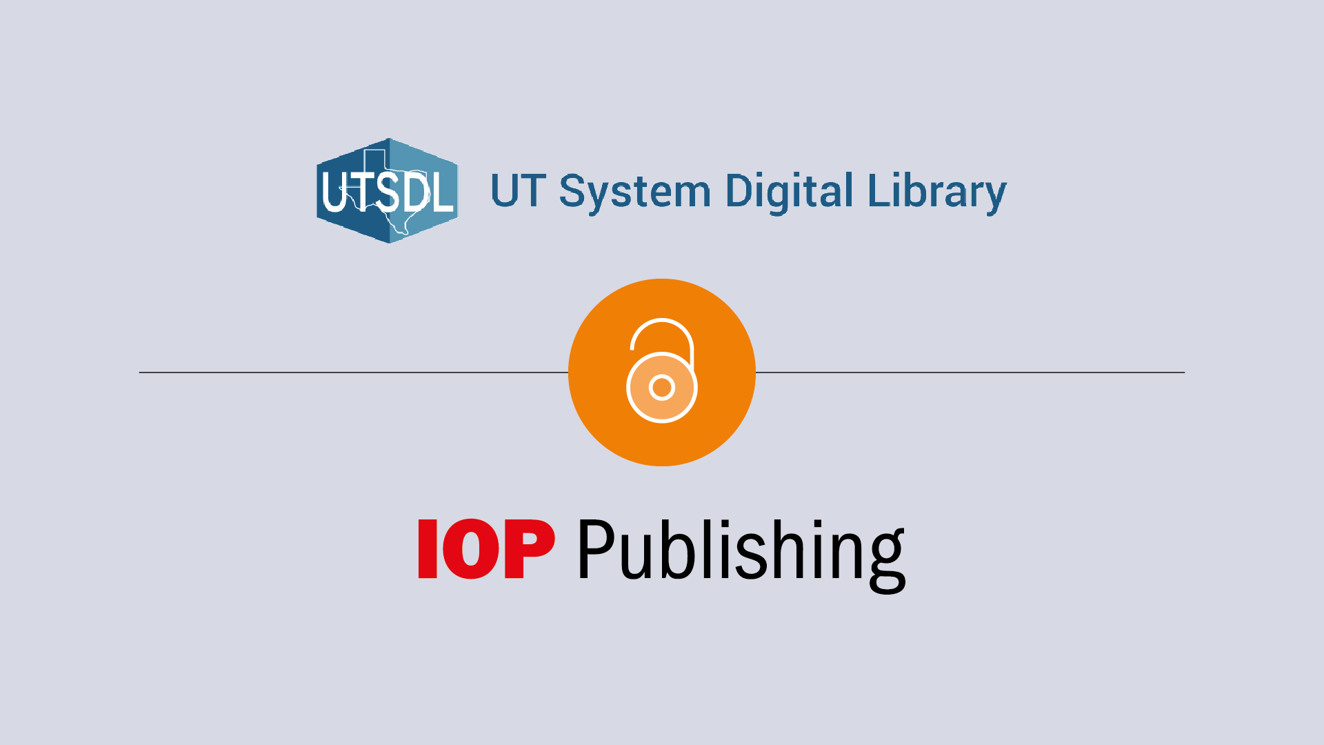University of Texas System and IOP Publishing logos