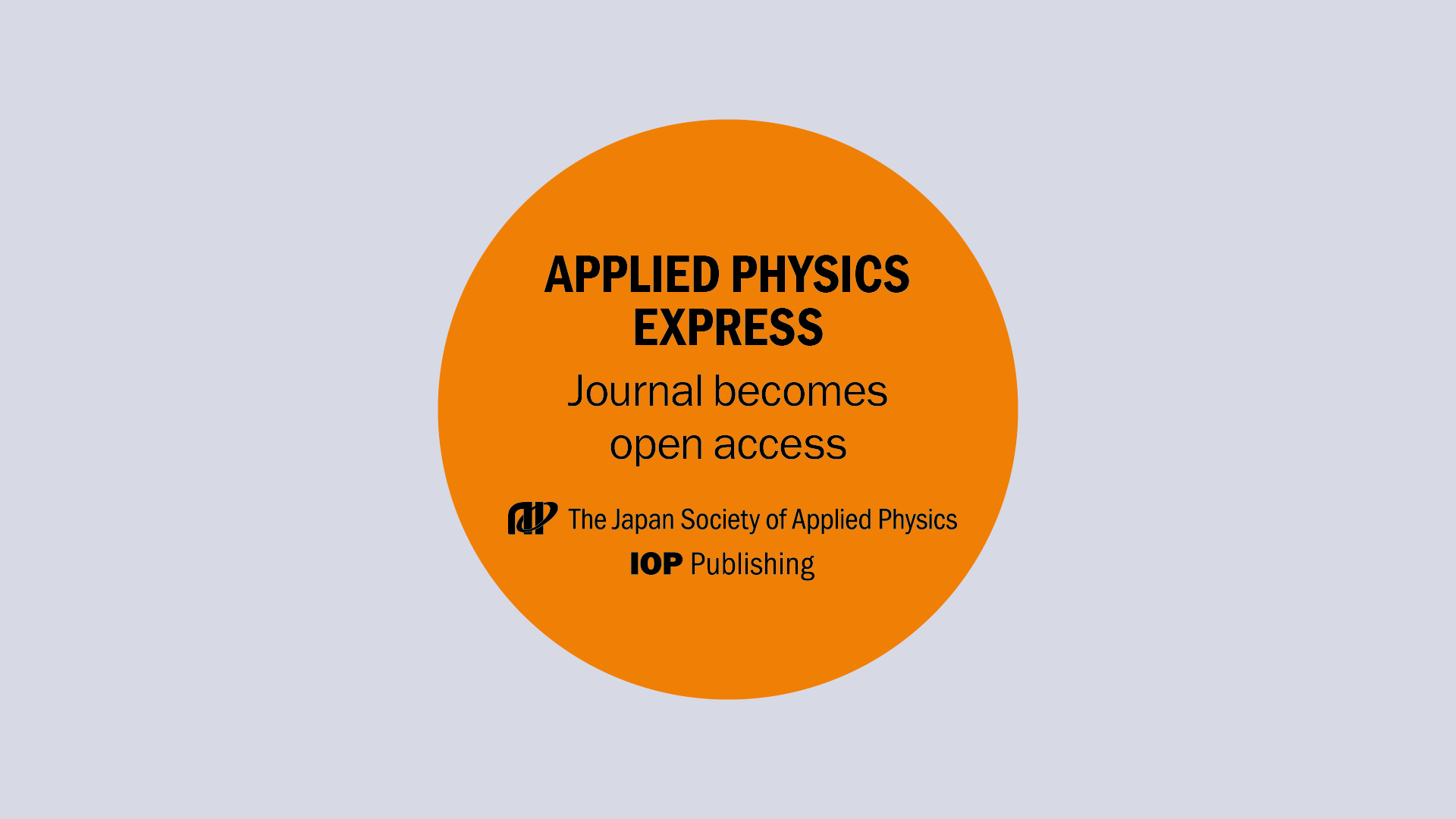 IOP Publishing and the Japan Society of Applied Physics convert 