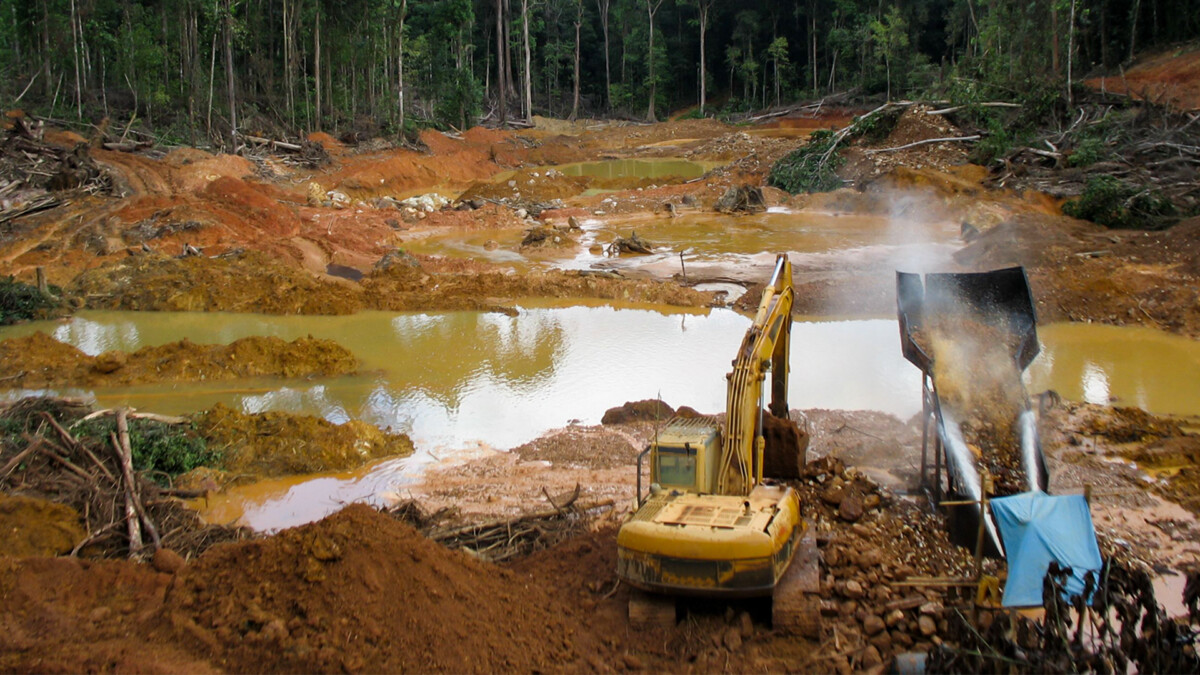 Image of a gold mining site