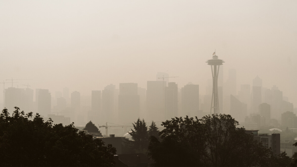 Seattle covered in smoke
